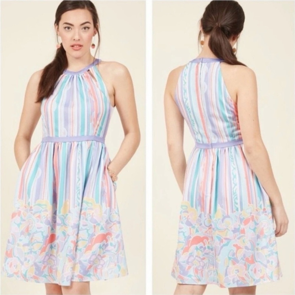 Modcloth - Striped & Floral‎ Dress